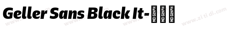 Geller Sans Black It字体转换